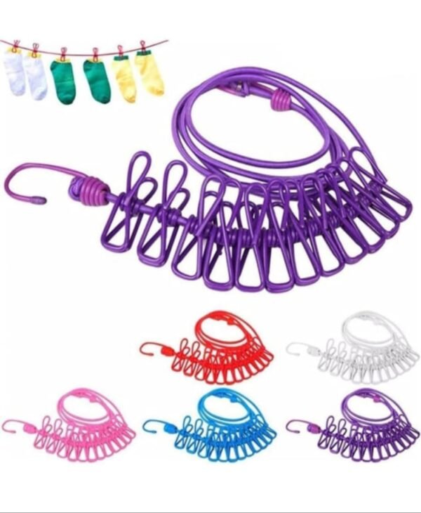 Cloth Clip With 12peg Strechable